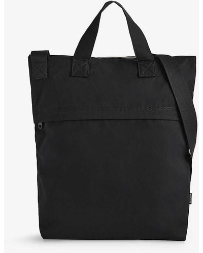 Carhartt Newhaven Logo-embroidered Cotton-canvas Tote Bag - Black