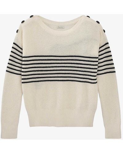 IKKS Striped Cotton-blend Jumper - Natural