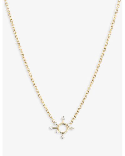 The Alkemistry Ruifier Epta Orb 18ct Yellow-gold And 0.07ct Diamond Necklace - Metallic
