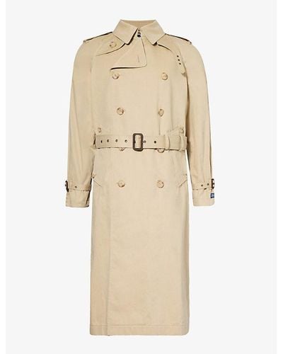 Polo Ralph Lauren Double-breasted Regular-fit Cotton Coat - Natural