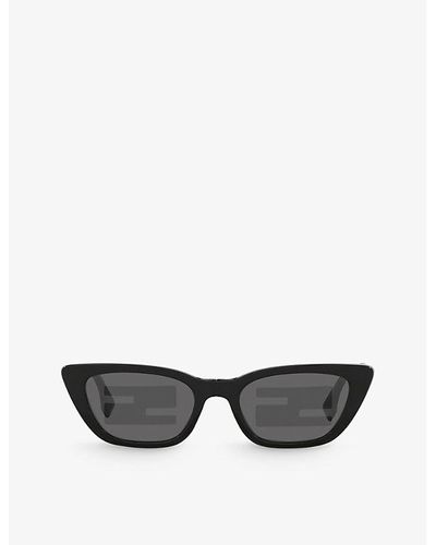 Fendi Fe40089i Cat-eye Acetate Sunglasses - Black