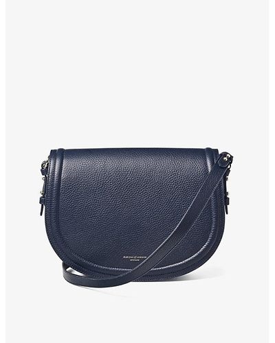 Aspinal of London Vy Stella Grained-leather Cross-body Bag - Blue