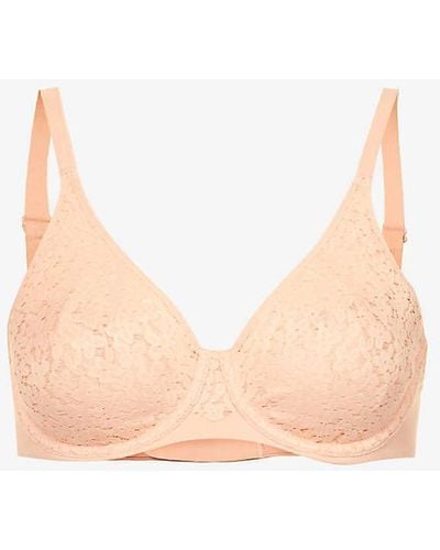 Chantelle Norah Floral-embroidered Stretch-lace Bra - White