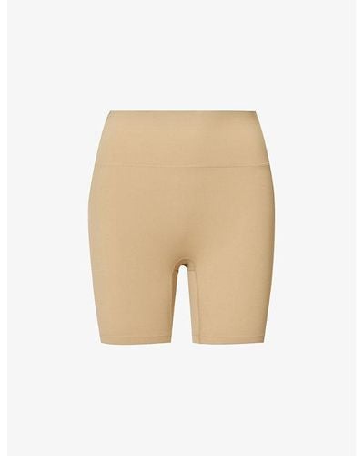 ADANOLA Ultimate Cropped High-rise Stretch-woven Shorts - Natural