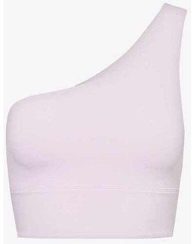 lululemon Align Asymmetric-shoulder Stretch-woven Bra - Pink