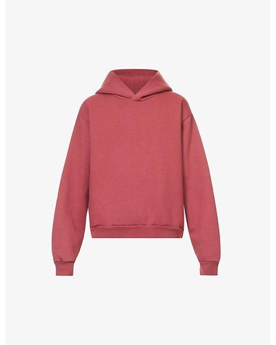 Acne Studios Franziska Dropped-shoulder Relaxed-fit Cotton-blend Hoody X - Red