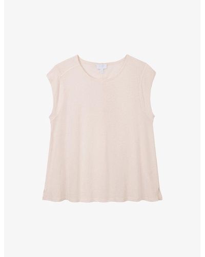 The White Company Round-neck Relaxed-fit Organic-cotton T-shirt X - Pink