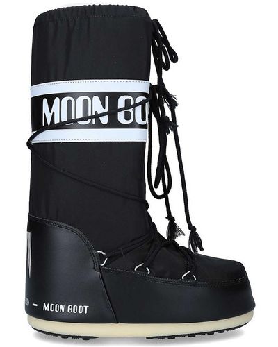 Moon Boot Icon Brand-print Shell Boots - Black