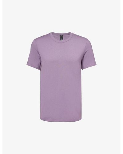 lululemon athletica Fundamental Rubberised-logo Stretch-woven T-shirt - Purple