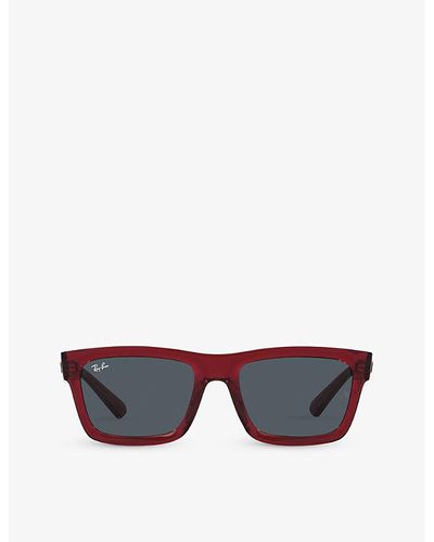 Ray-Ban Rb4396 Warren Rectangle-frame Acetate Sunglasses - Red