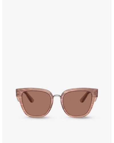 Dolce & Gabbana Dg4437 Butterfly-frame Acetate Sunglasses - Pink