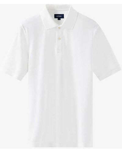 Eton Short-sleeved Regular-fit Cotton-piqué Polo Shirt Xx - White