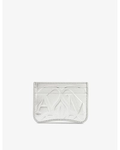 Alexander McQueen Seal Leather Card Holder - White