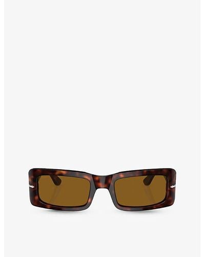 Persol Po3332s Francis Rectangle-frame Acetate Sunglasses - Brown