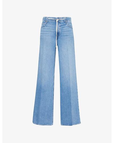 PAIGE Zoey 31' Wide-leg Mid-rise Jeans - Blue