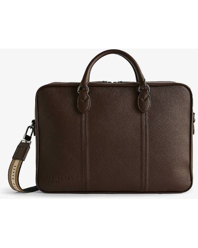 Ted Baker Kaden Faux-leather Briefcase - Brown