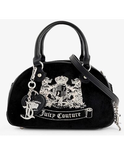 Juicy Couture Brand-embroidered Twin-handle Cross-body Bag - Black