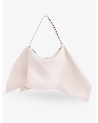 Issey Miyake Enveloping Square Woven Shoulder Bag - Pink