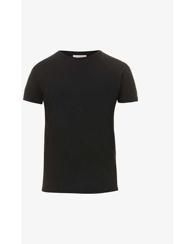Orlebar Brown Ob-t Tailored Crewneck Cotton-jersey T-shirt - Black