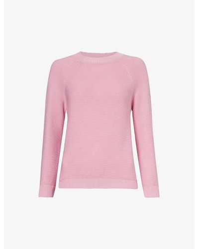 Weekend by Maxmara Linz Striped Cotton Sweater - Pink