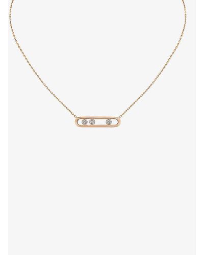 Messika Move 18ct Rose-gold And Diamond Necklace - Metallic