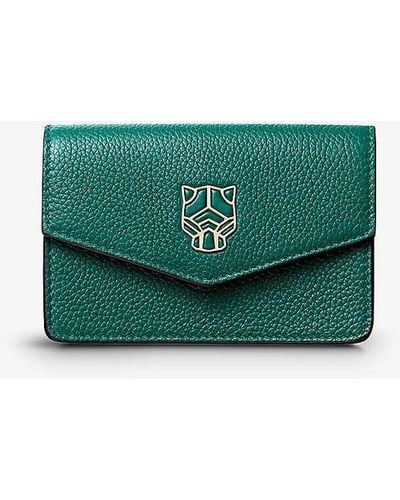 Cartier Panthère Graphique De Leather Card Holder - Green