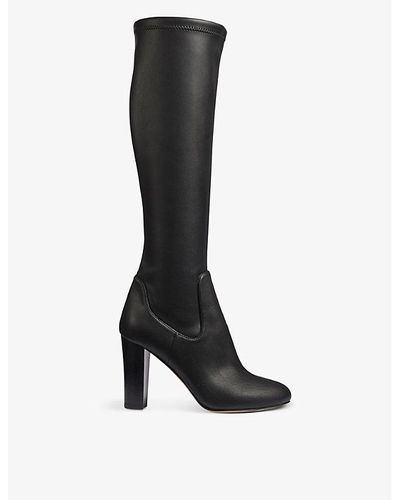 LK Bennett Marlowe Knee-high Faux-leather Heeled Boots - Black