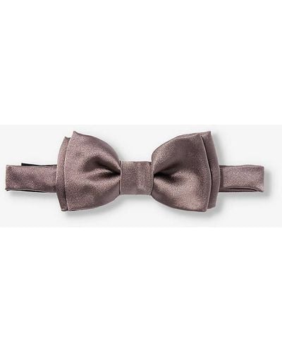 Paul Smith Double-layered Silk Bow Tie - Purple