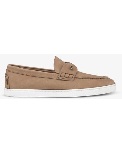 Christian Louboutin Chambeliboat Leather Low-top Boat Shoes - Multicolour
