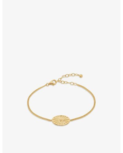 Monica Vinader Talisman Heart Recycled 18ct Yellow -plated Vermeil Sterling Silver Bracelet - Metallic