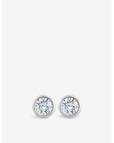 De Beers My First Clea 18ct White-gold And Diamond Stud Earrings