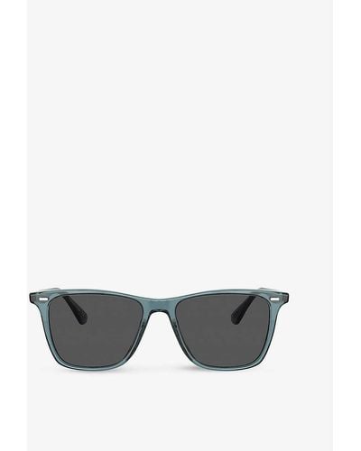 Oliver Peoples Ov5419su Lachman Sun Acetate Glass Square-frame Sunglasses - Blue