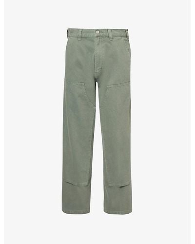 Obey Bigwig Cotton Trousers - Green