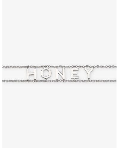 Roxanne First Honey Say Something 9ct White-gold Bracelet - Metallic