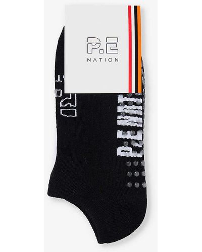 P.E Nation Post Season Low-rise Pack Of Two Stretch-cotton Blend Socks - White