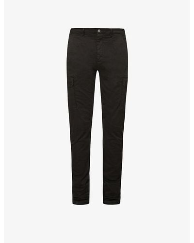 Replay Jaan Hyperflex Slim-fit Slim-leg Cotton-blend Cargo Pants - Black
