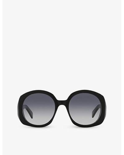 Celine Cl000378 Cl40242i Round-frame Acetate Sunglasses - Black