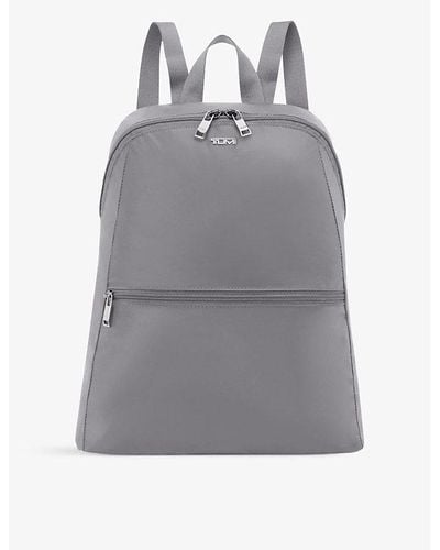 Tumi Just In Case Double-zip Branded Nylon Backpack - Grey