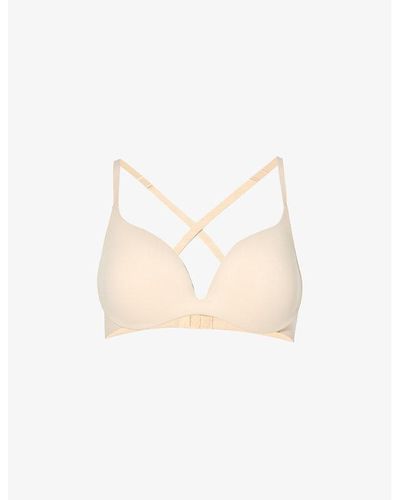 Wacoal Ines Plunge-neck Underwired Stretch-woven Bra - White