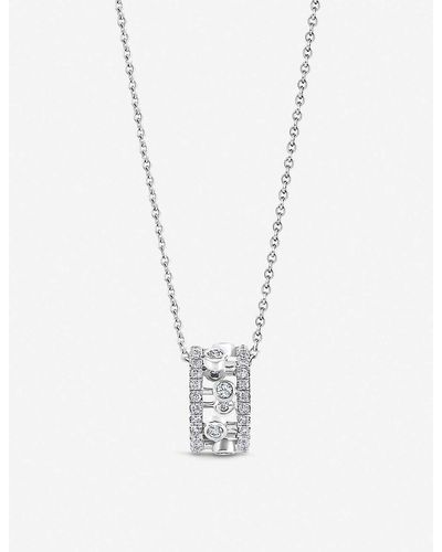 De Beers Dewdrop 18ct -gold And Diamond Pendant Necklace - White