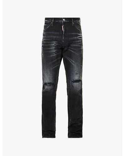 DSquared² Cool Guy Regular-fit Tapered-leg Denim Jeans - Black