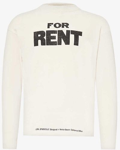 ERL For Rent Text-print Knitted Jumper - White