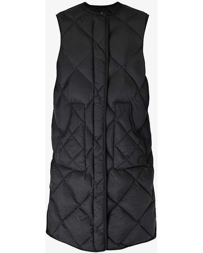 Sweaty Betty Downtown Logo-badge Quilted Shell Gilet - Black