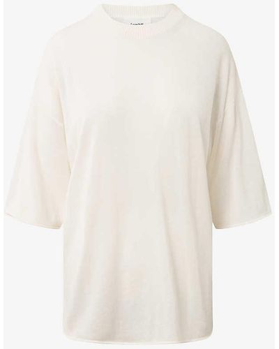 Lovechild 1979 Tessa Relaxed-fit Short-sleeve Merino-wool T-shirt - White