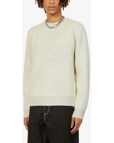 Stussy Eight Ball Knitted Sweater - Natural