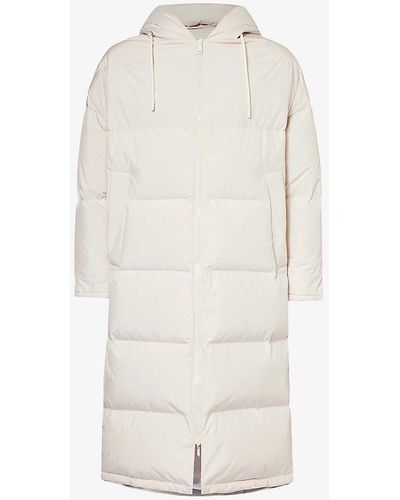 Yves Salomon Quilted Regular-fit Shell-down Hooded Coat - White