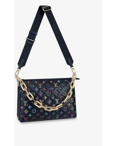 Louis Vuitton Coussin Mm Padded Leather Shoulder Bag - Blue