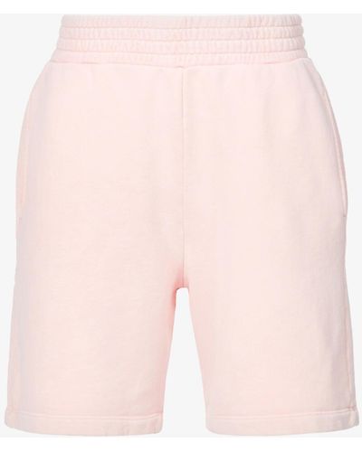 Benetton Relaxed-fit Mid-rise Cotton Shorts - Pink