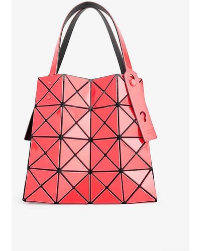 Bao Bao Issey Miyake Carat Geometric-pattern Pvc Tote Bag - Red