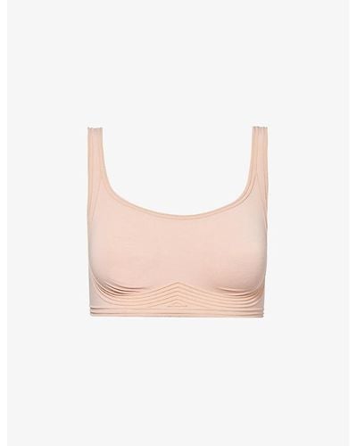 Wolford Contour Skin Scoop-neck Stretch-woven Bra - Pink
